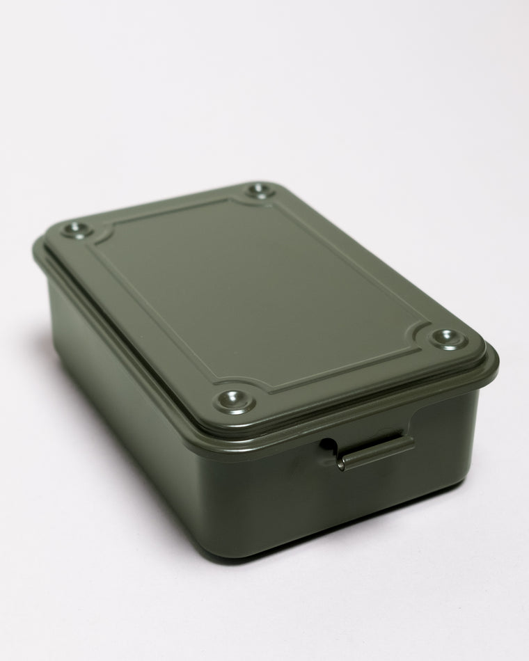 Small Stackable Storage Box T-150 in Military Green