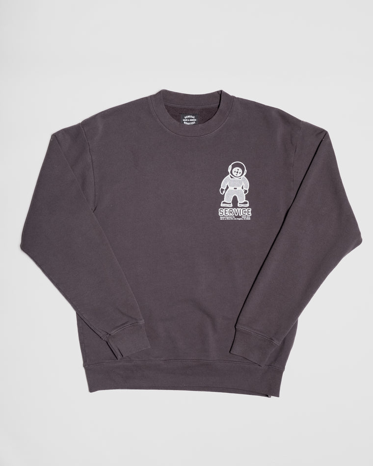 Mascot Crew Sweatshirt in Vintage Black