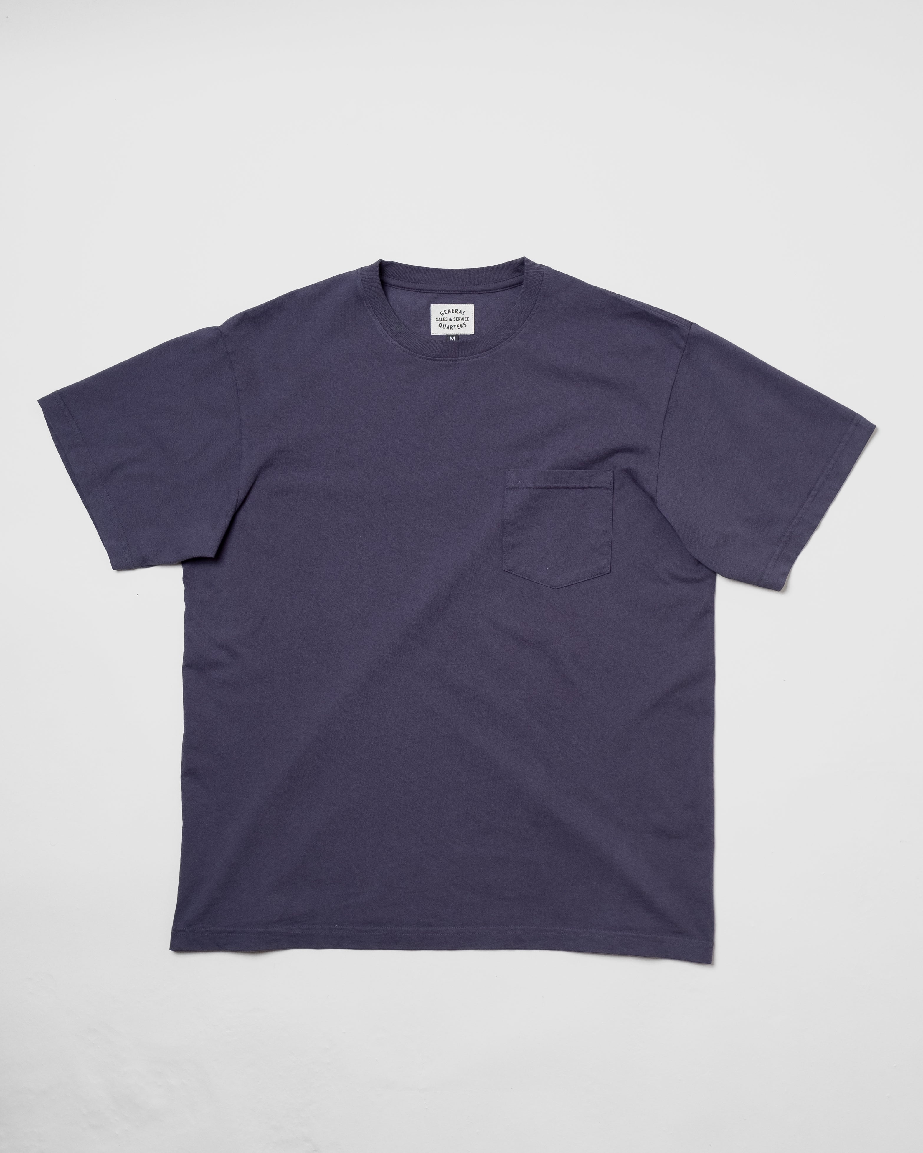 Heavy Pocket Tee in Faded Navy