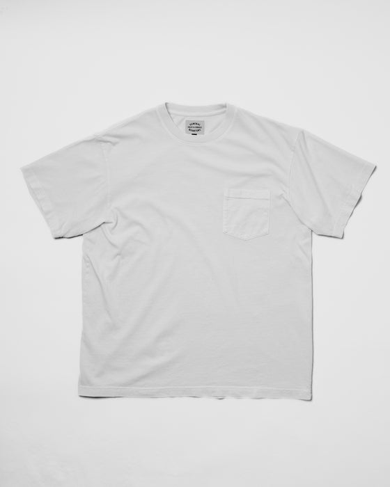 Heavy Weight Pocket T-Shirt in Vintage White