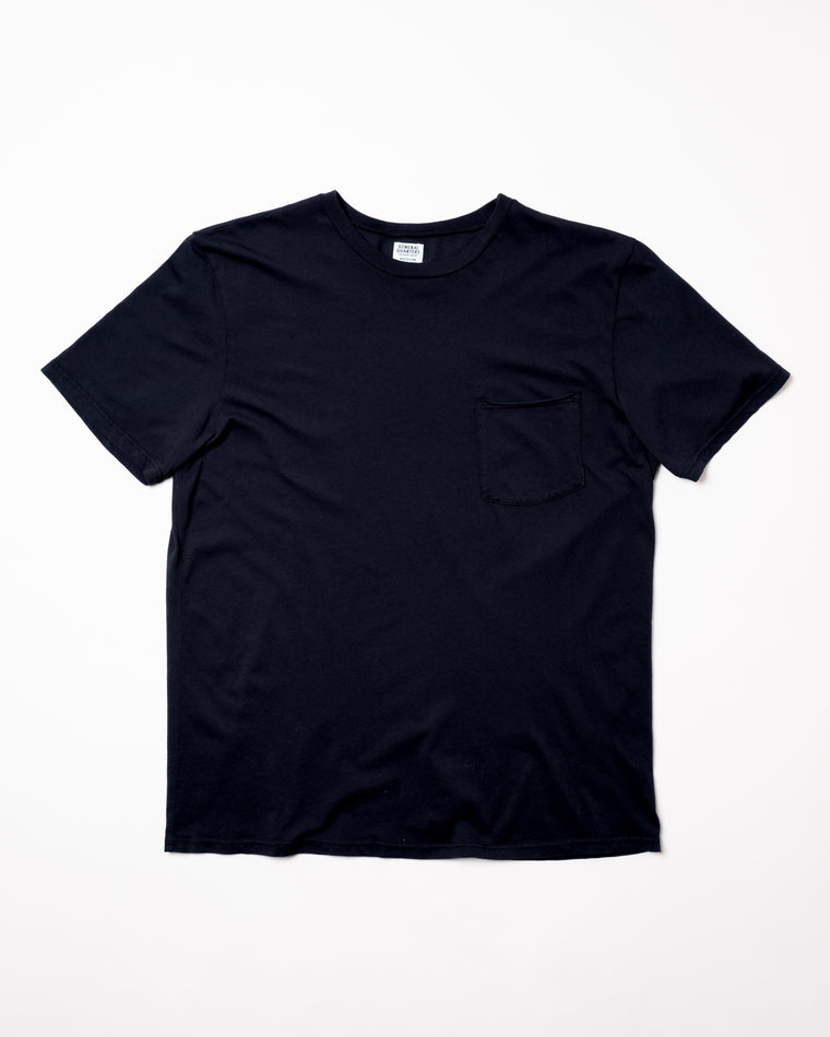 Basic Pocket Tee in Navy
