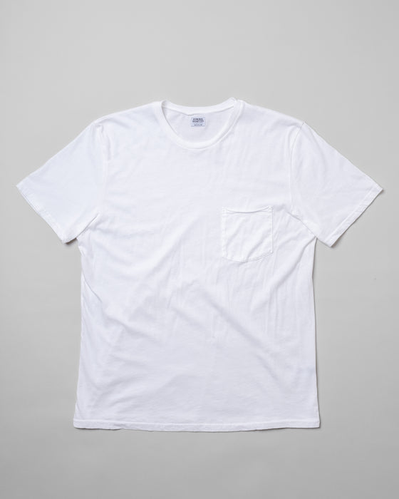 Basic Pocket Tee in Vintage White