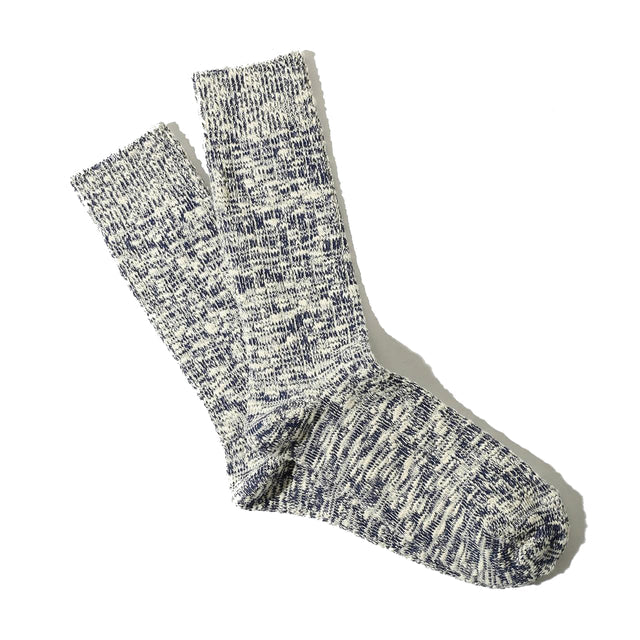 Cotton Marl Socks in Navy