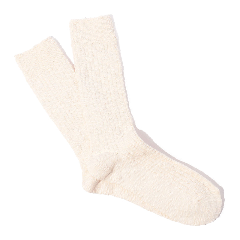 Cotton Marl Socks in Ivory
