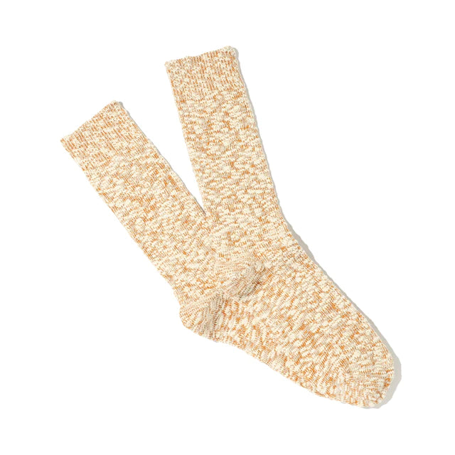 Cotton Marl Socks in Mustard