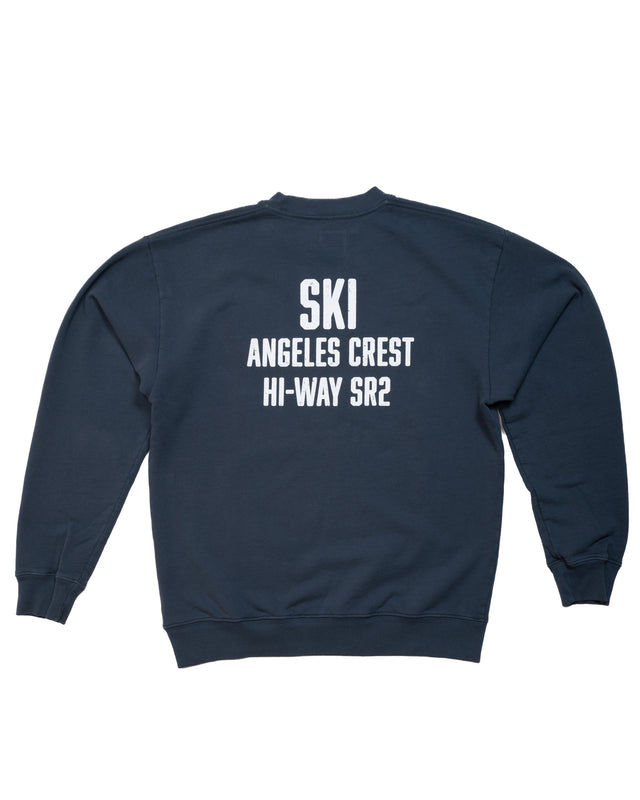 Ski Angeles Crew Sweatshirt in Faded Navy