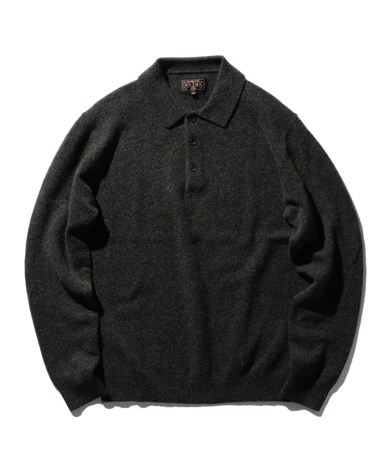 Knit Polo 9 G In Charcoal