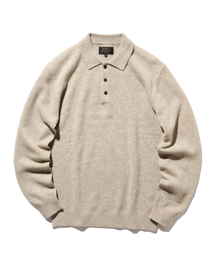 Knit Polo 9 G In Beige