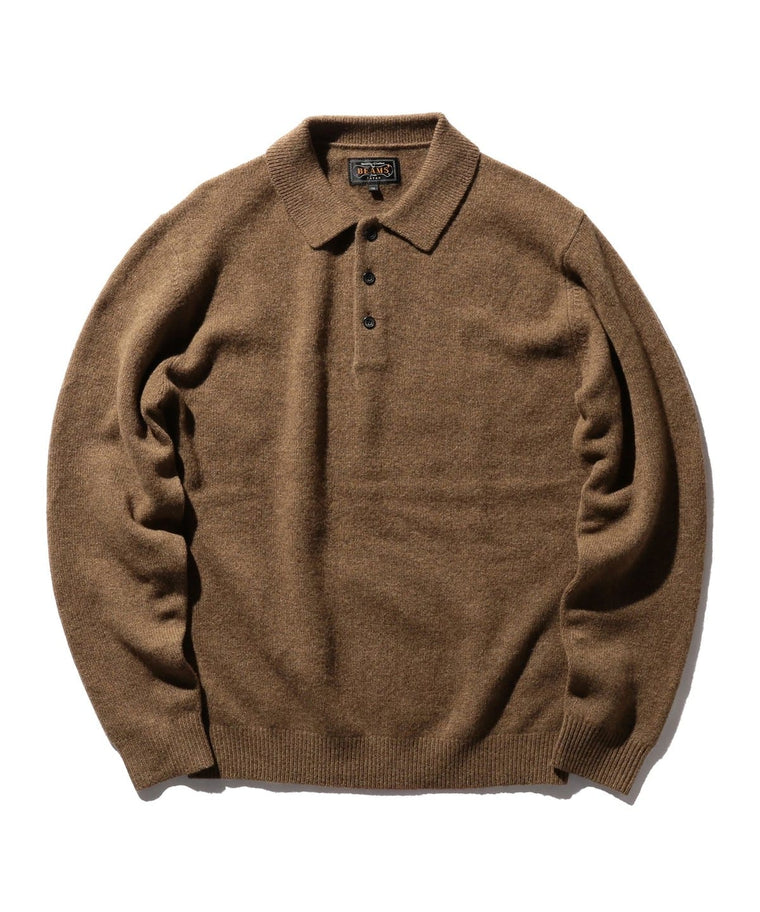 Knit Polo 9G In Brown