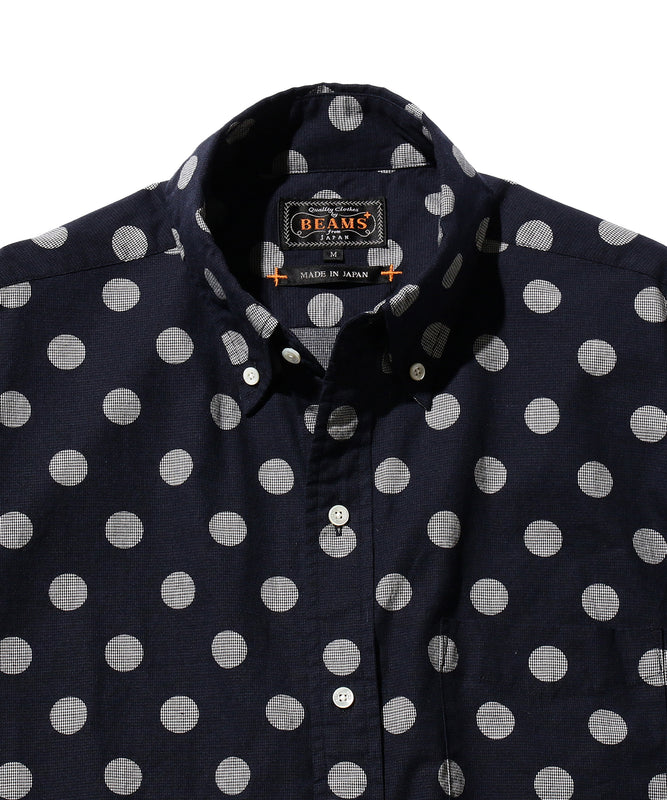 Open Dot Print in Navy