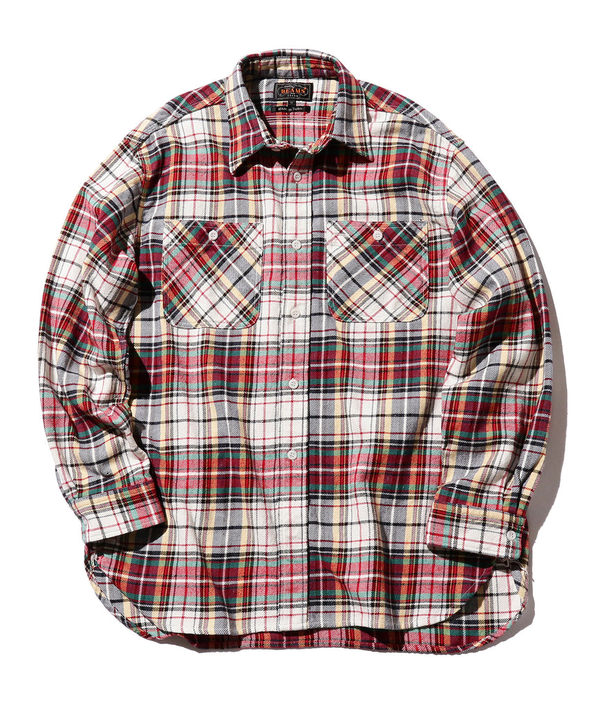 Work Indian Heavy Flannel in White * Final Sale*