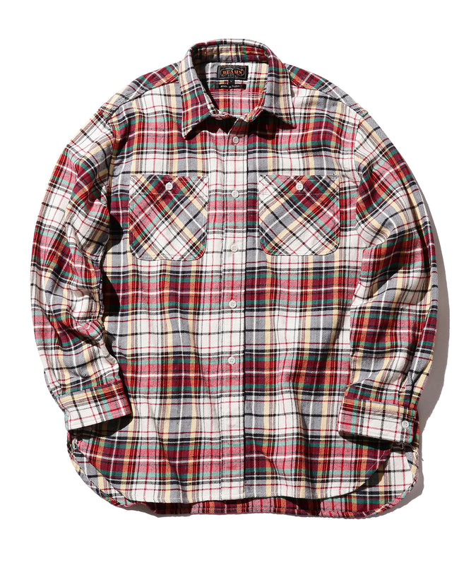 Work Indian Heavy Flannel in White