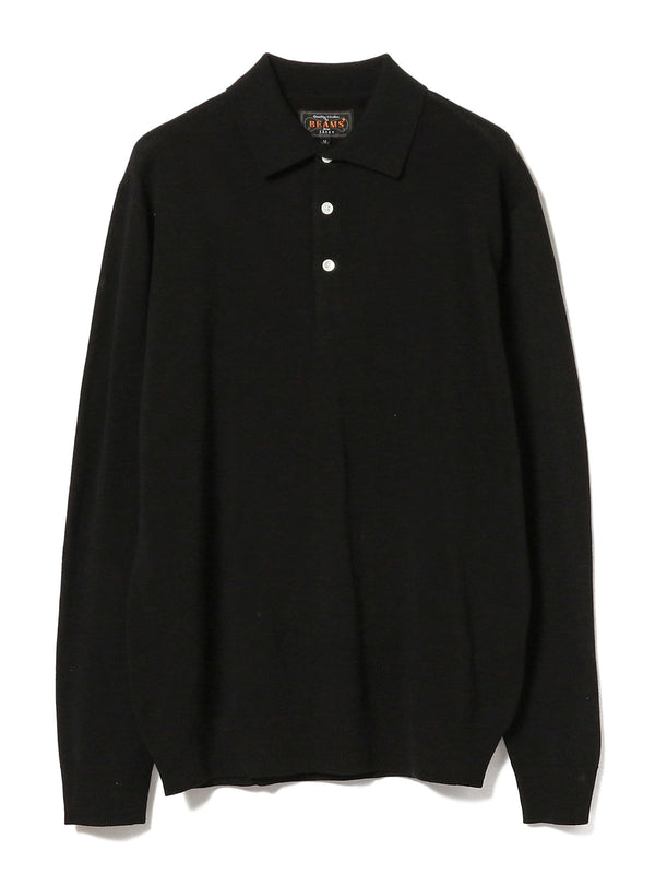 Knit Polo in Black