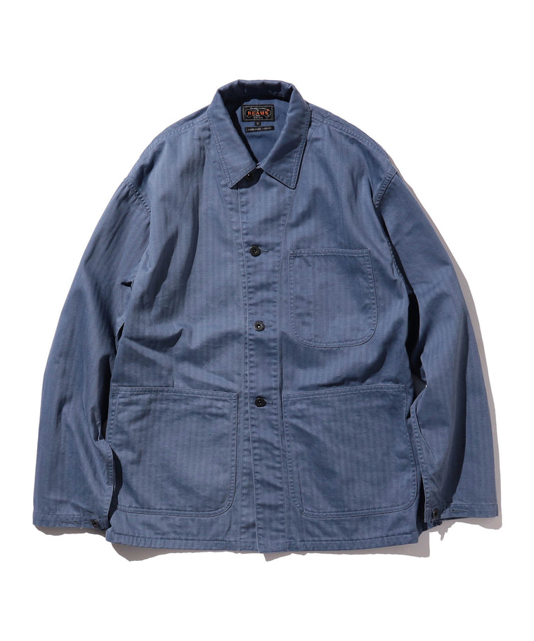 Herringbone MIL Chore Jacket in Blue