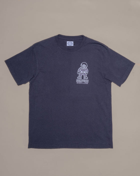 Service Mascot Tee in Faded Navy