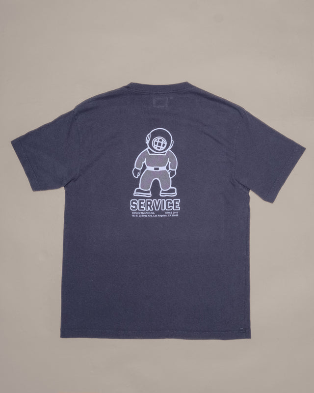 Service Mascot Tee in Faded Navy