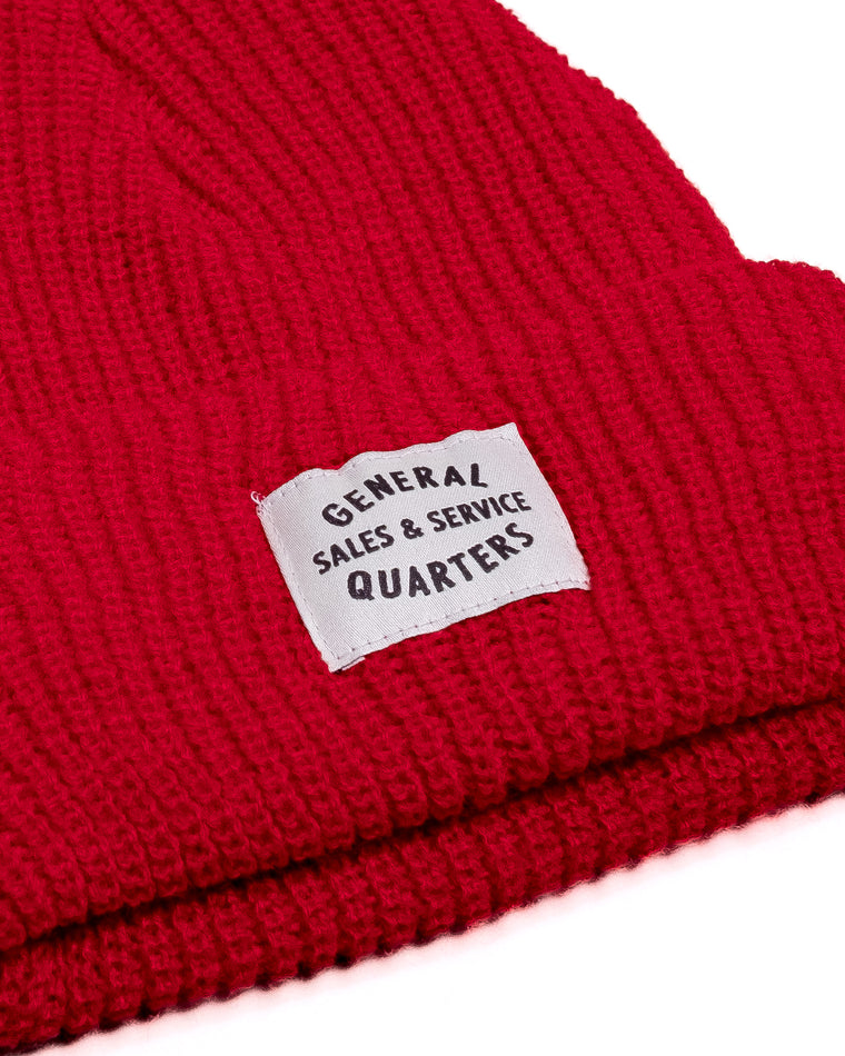 Beanie in Bright Red