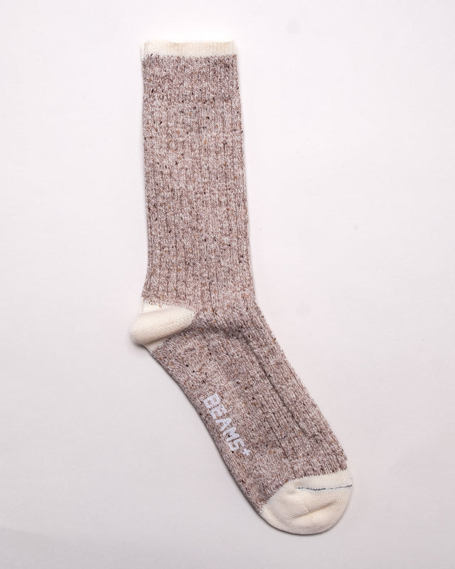 Rag Socks in Oatmeal/Green