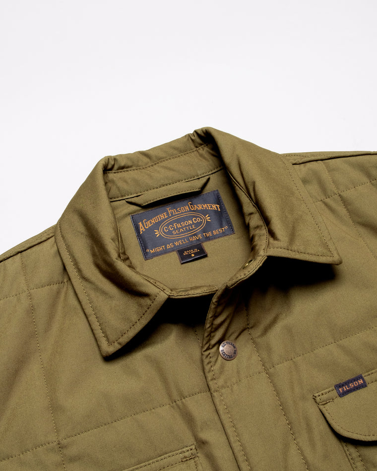 Cover Cloth Quilted Jac-shirt in Olive Drab