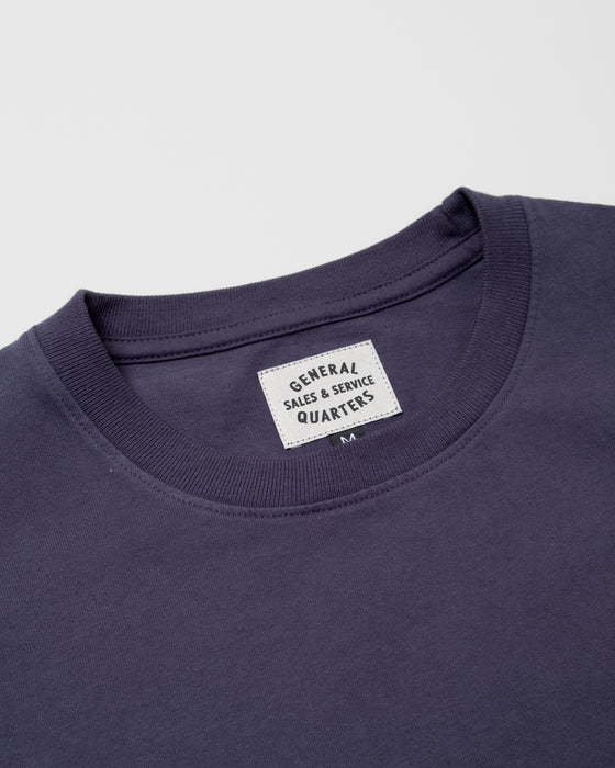 Heavy Weight Pocket T-Shirt in Faded Navy
