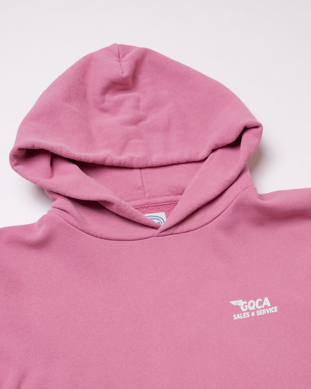 Flying Service Hooded Sweatshirt in Factory Pink