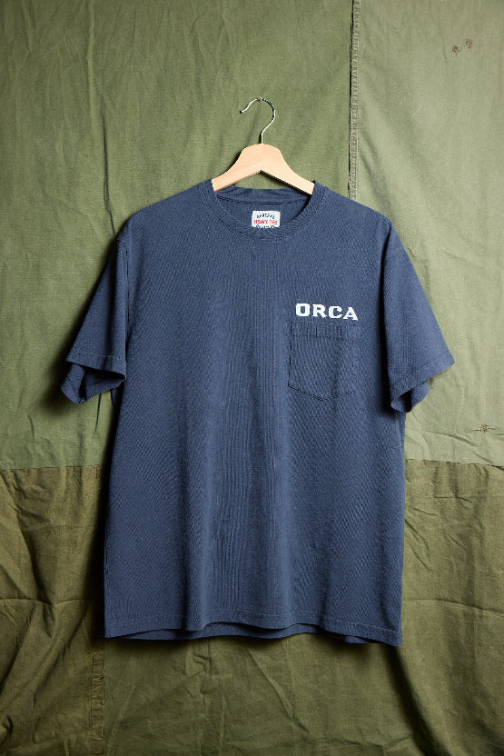 Amity ORCA Crew Tee in Faded Navy