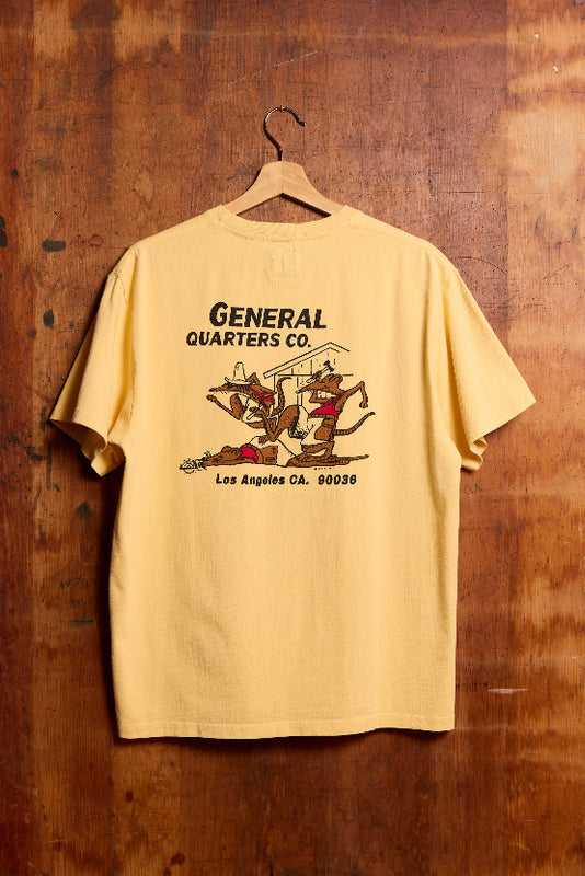 Working Rats Tee in Old Yellow