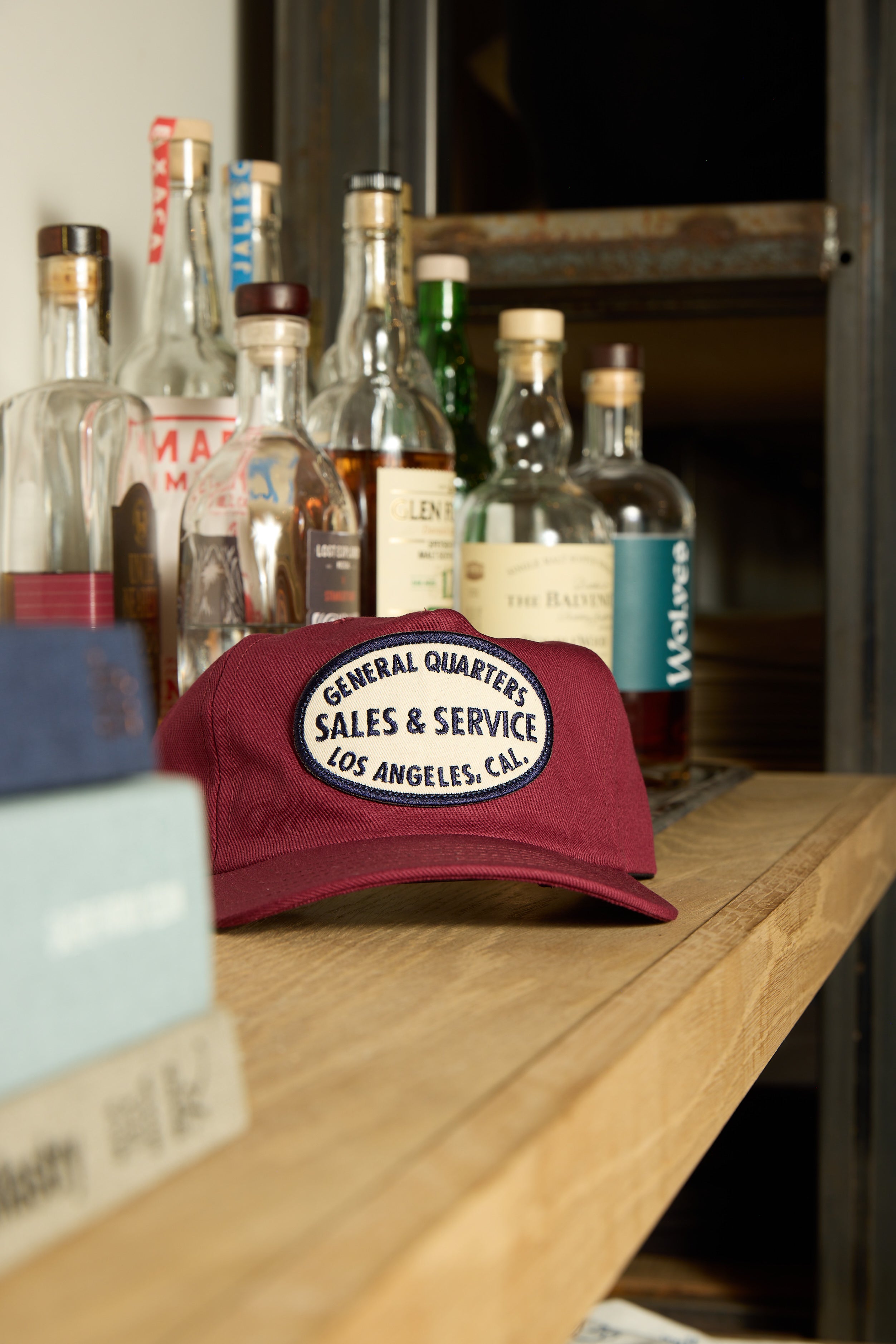 Service Hat in Burgundy