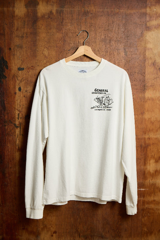 Working Rats Long Sleeve Tee in Vintage White