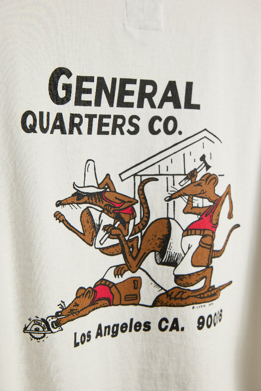Working Rats Long Sleeve Tee in Vintage White