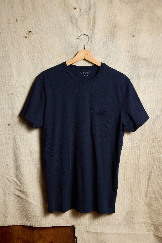 Basic Pocket Tee in Navy