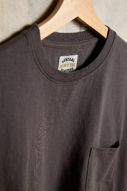 Heavy Pocket Tee in Charcoal