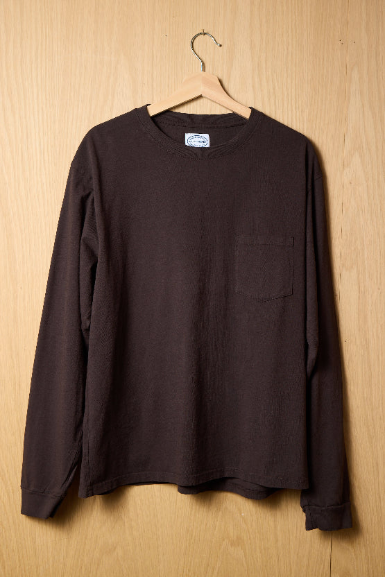 Long Sleeve Pocket Tee Vintage Black