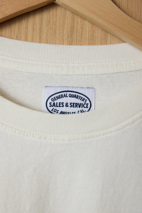 Long Sleeve Pocket Tee in Vintage White