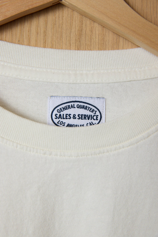 Long Sleeve Pocket Tee in Vintage White
