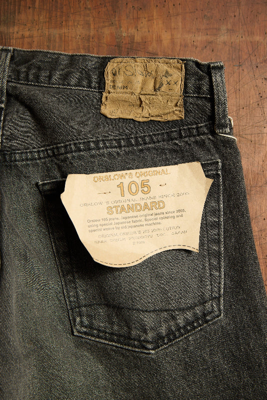 105 Standard Denim in Black Stonewash