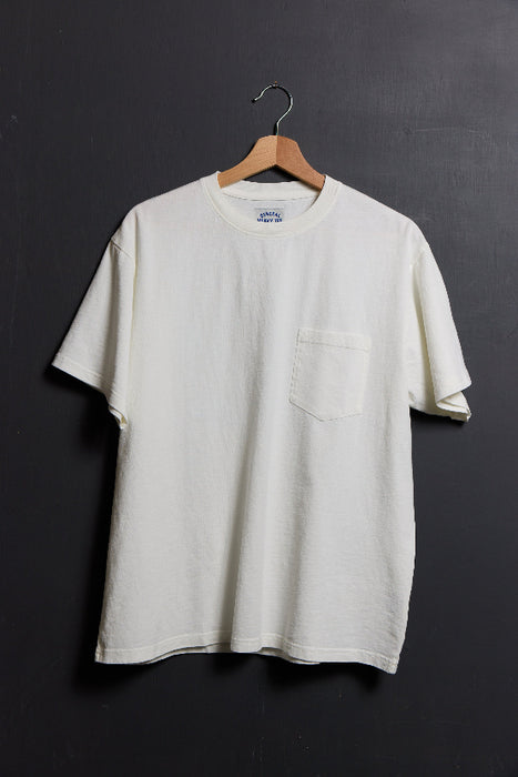 Heavy Pocket Tee in Vintage White