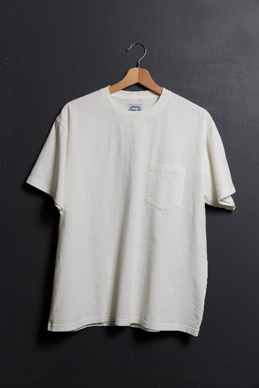 Heavy Pocket Tee in Vintage White