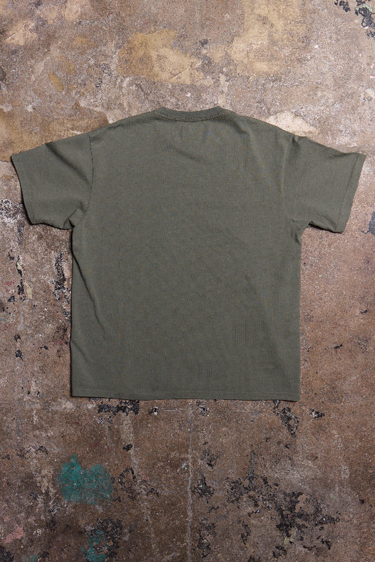 Heavy Pocket Tee in Range Green