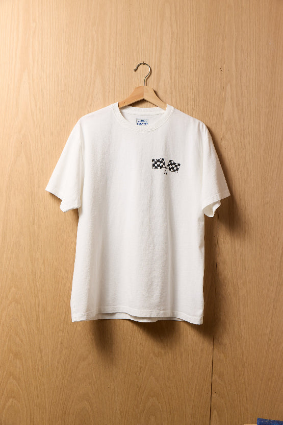 Pit Stop Heavy Tee in Vintage White