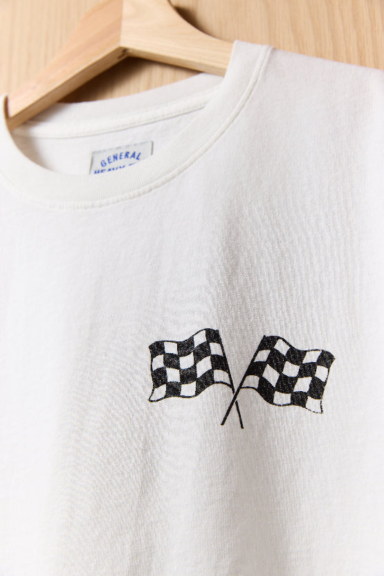 Pit Stop Heavy Tee in Vintage White