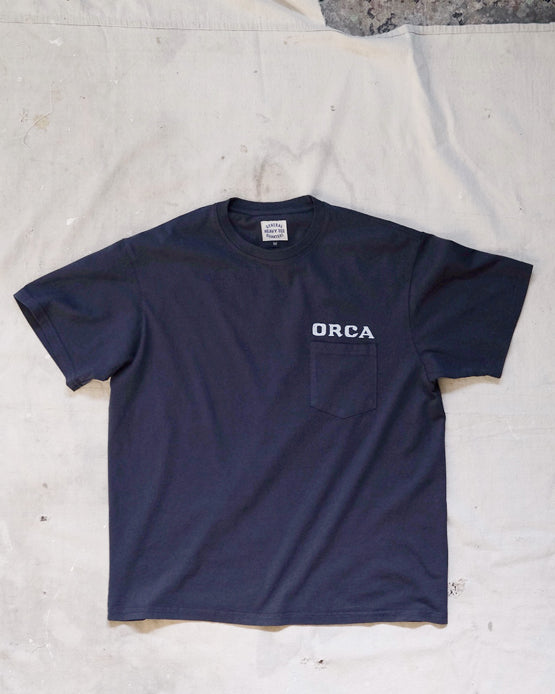Amity ORCA Crew Tee in Faded Navy