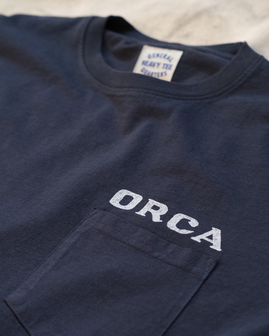 Amity ORCA Crew Tee in Faded Navy