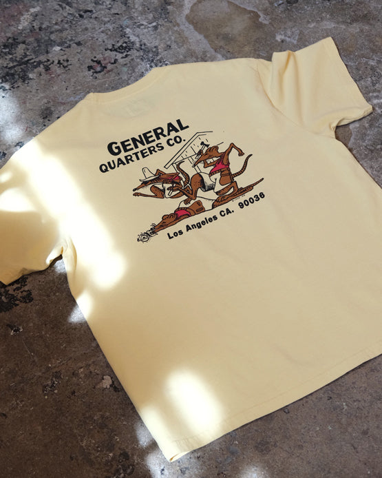 Working Rats Tee in Old Yellow