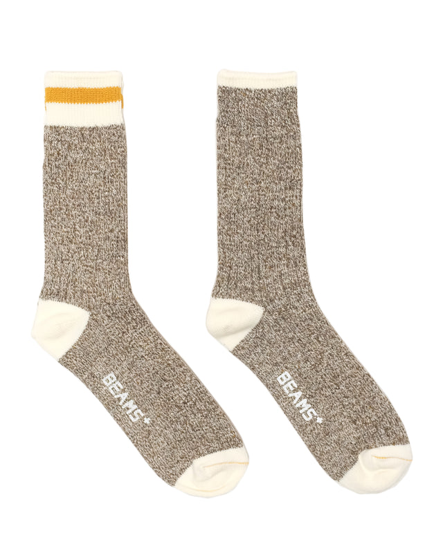 Rag Socks in Khaki/Mustard