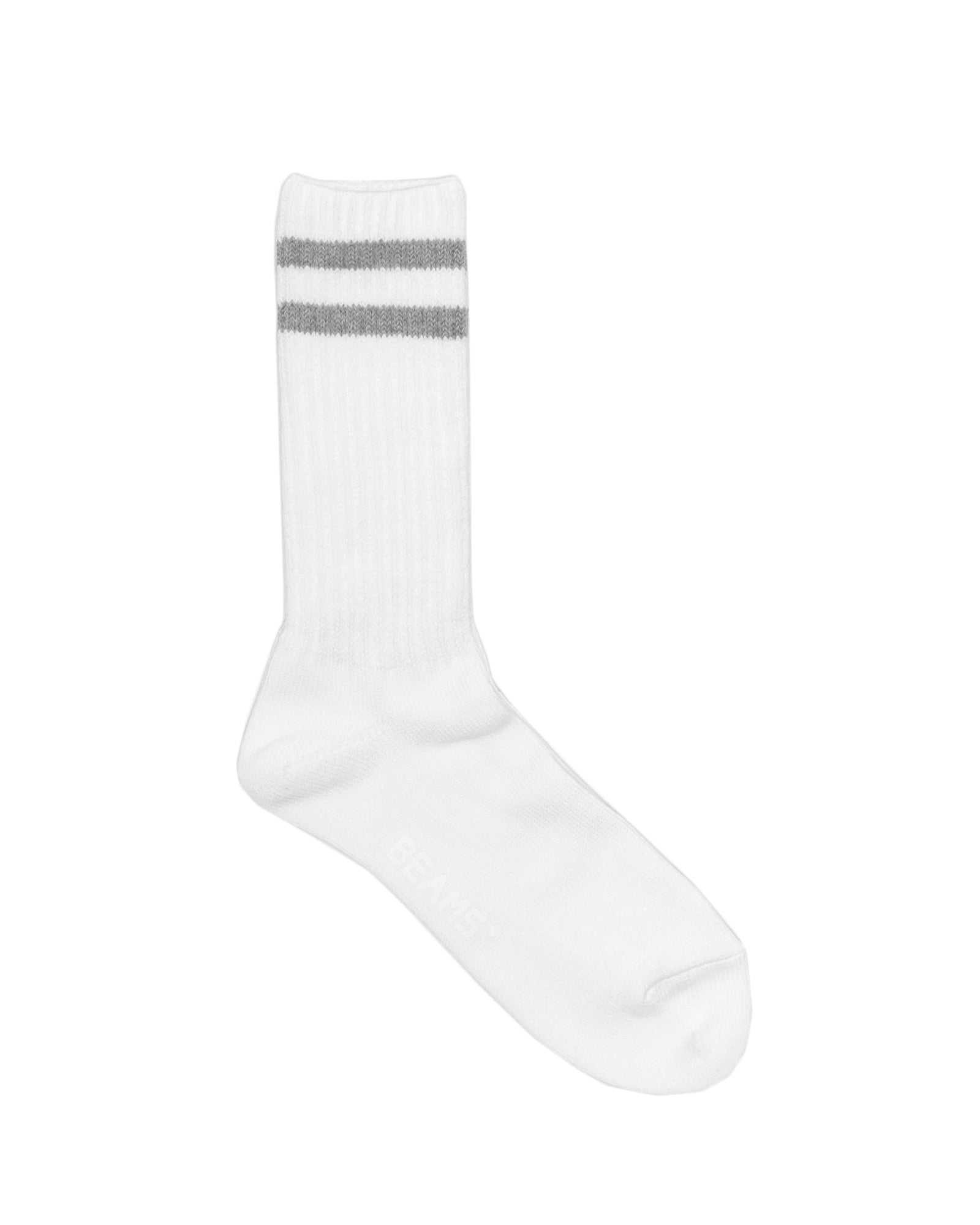 Schoolboy Socks in White/Grey