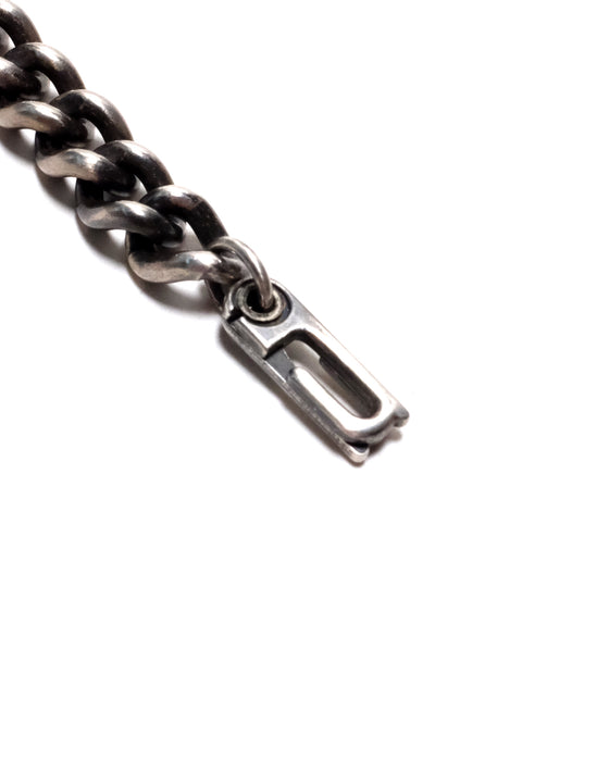 Wide Curb Link Bracelet in Sterling Silver-Accessories-General Quarters-General Quarters